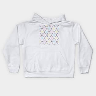 Pastel doodle paw print Kids Hoodie